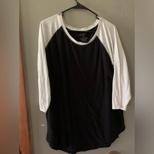 Plus size 3x Black and white top